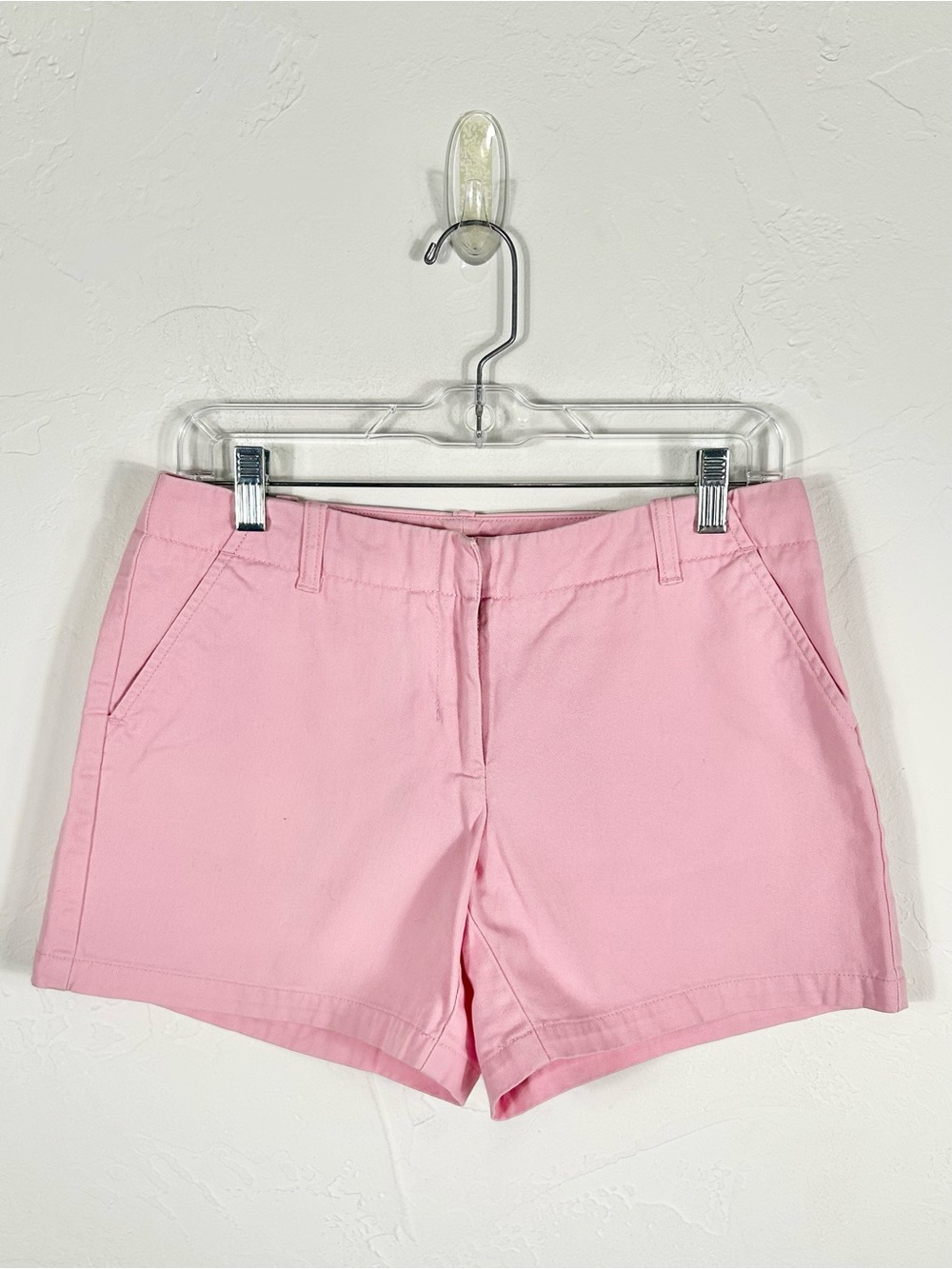 J.Crew Size 2 Low Fit Pink Cotton Chino Shorts Preppy Everyday